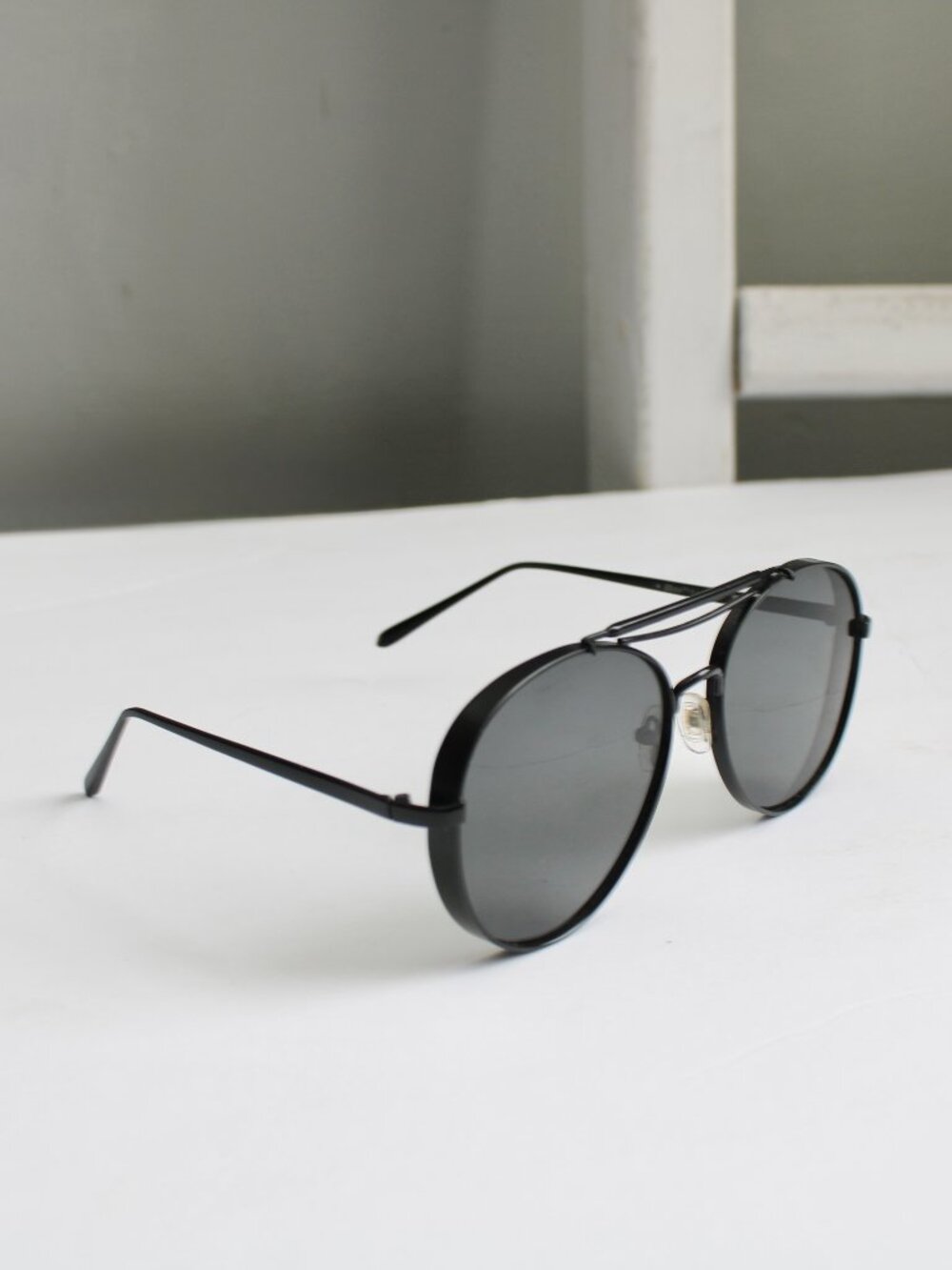 Melt Black Aviator Oversized Metal Frame Sunglasses Series 3 - Picture 2 of 7